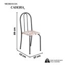 Ver imagem 3 de Kit 4 Cadeiras Tubular 89x37x42 cm Ane B Prata Botanic Bege/Mart