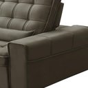 Ver imagem 7 de Sofá Retrátil Reclinável para Sala 3 Lugares 230cm Nebrasca F04 Veludo Marrom - Lyam Decor