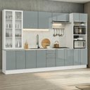 Ver imagem 1 de Armário de Cozinha Completa 340 X 60 cm Branco/Cinza Lux Madesa 04