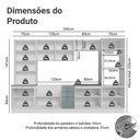 Ver imagem 3 de Armário de Cozinha Completa 340 X 60 cm Branco/Cinza Lux Madesa 04