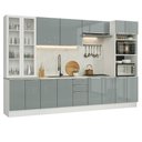 Ver imagem 2 de Armário de Cozinha Completa 340 X 60 cm Branco/Cinza Lux Madesa 04