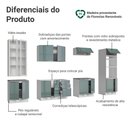Ver imagem 4 de Armário de Cozinha Completa 340 X 60 cm Branco/Cinza Lux Madesa 04