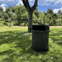 Ver imagem 5 de Lixeira Coletora Ecológica Mbs 75L Madeira Plástica Reciclada:Tampa Preto/Cinza Ébano