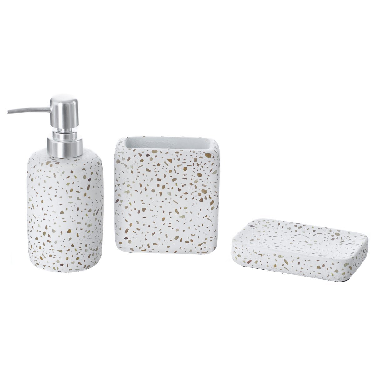 Kit Banheiro Lavabo Porta Sabonete Líquido 3 Peças / 083 PGB Kit Banheiro 3 Peças 083 - 2