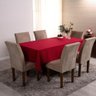 Toalha de Mesa Basic Lisa Oxford Decoração 2,00m X 1,40m para 6 Lugares Vermelho 100% Poliéster - 1