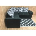 Ver imagem 4 de Sofá Canto Preto com Floral 601/37 Belo