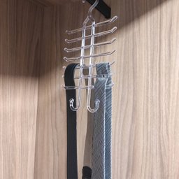Kit 10 Cabides para Gravatas Cintos Organizadores Closets Guarda-Roupa Lojas Cristal - 2
