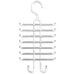 Kit 10 Cabides para Gravatas Cintos Organizadores Closets Guarda-Roupa Lojas Cristal - 1