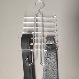 Kit 10 Cabides para Gravatas Cintos Organizadores Closets Guarda-Roupa Lojas Cristal - 4