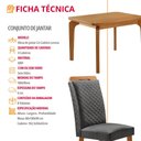 Ver imagem 7 de Mesa de Jantar Liz 120cm Tampo MDF Laminado Canto Copo com 4 Cadeiras Lorena