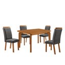 Ver imagem 2 de Mesa de Jantar Liz 120cm Tampo MDF Laminado Canto Copo com 4 Cadeiras Lorena