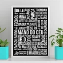 Ver imagem 2 de Quadro Gírias de São Paulo Preto e Branco 24x18cm:Madeira preta
