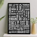 Ver imagem 1 de Quadro Gírias de São Paulo Preto e Branco 24x18cm:Madeira preta