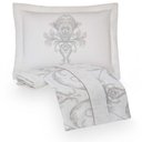 Ver imagem 2 de Jogo de Cama Solteiro 300 Fios Diamond - Kacyumara Estampado Claro