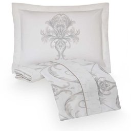 Jogo de Cama Solteiro 300 Fios Diamond - Kacyumara Estampado Claro - 2