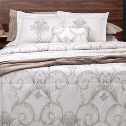 Jogo de Cama Solteiro 300 Fios Diamond - Kacyumara Estampado Claro - 1