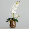 Arranjo Orquídea Toque Real Branca no Vaso Pera Beng Flores - 2