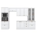 Ver imagem 1 de Cozinha Modulada Nova York 5 Peças com Cristaleira Branco Hp – Henn