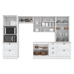 Cozinha Modulada Nova York 5 Peças com Cristaleira Branco Hp – Henn - 2