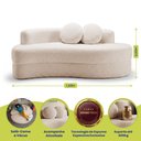 Ver imagem 2 de Sofá Cama Cosi 1,88m Xpand Tech Tecido Bouclê Bege Claro Cama Inbox