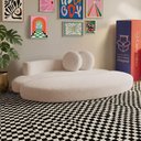 Ver imagem 6 de Sofá Cama Cosi 1,88m Xpand Tech Tecido Bouclê Bege Claro Cama Inbox