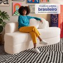 Ver imagem 7 de Sofá Cama Cosi 1,88m Xpand Tech Tecido Bouclê Bege Claro Cama Inbox