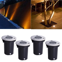 Ver imagem 1 de Kit 4 Balizadores Spot Blindado Led Smd 1w Branco Quente Bivolt Ip66 de Embutir em Piso Chão Gramado