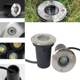 Kit 4 Balizadores Spot Blindado Led SMD 1W Branco Quente Bivolt IP66 De Embutir Em Piso Chão Gramado - 3