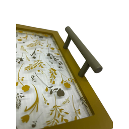 Bandeja Decorativa Vidro E MDF - Mabruk - 10