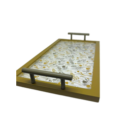 Bandeja Decorativa Vidro E MDF - Mabruk - 7