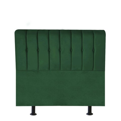Cabeceira Estofada Kiara 100cm Solteiro Box Quarto Suede Verde - Ahazzo Móveis
