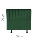 Ver imagem 2 de Cabeceira Estofada Kiara 100cm Solteiro Box Quarto Suede Verde - Ahazzo Móveis