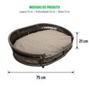 Ver imagem 3 de Cama Caminha Pet Sofá 75cm Futon Oval Acquablock