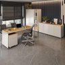 Conjunto de Escritório Office 4 Peças Mesa Gaveteiro Balcão Armário Oslo - 2