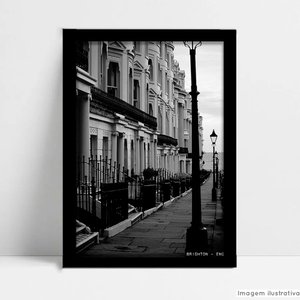 Quadro Decorativo Monumento Cidade Brighton em Moldura Caixa TaColado Moldura Caixa 3cm Madeira com 
