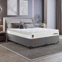 Ver imagem 6 de Cama Box Casal Bipartido Cinza+Colchão Life D33 Pillow Top Branco 56x138x188cm- e-Shop Casa