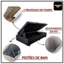 Ver imagem 6 de Box Baú Solteirão Blindado na Chapa de Madeira - Suede Marrom (96x203x42)