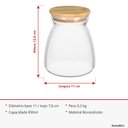 Ver imagem 2 de Pote Hermético de Borossilicato 850ml Transparente 13x8x8cm Mantimentos Cozinha