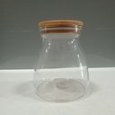 Ver imagem 5 de Pote Porta Mantimentos Home&co com Tampa Bambu Borossilicato 850ml 13x8x8cm Transparente