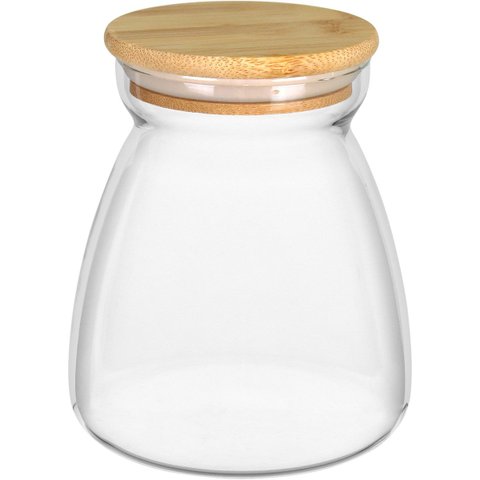 Pote Hermético de Borossilicato 850ml Transparente 13x8x8cm Mantimentos Cozinha