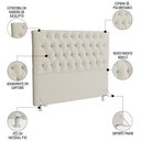 Ver imagem 3 de Cabeceira Casal Queen Cama Box 160cm Cristal C16 Bouclê Bege - Mpozenato