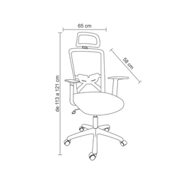 Cadeira de Escritório Ergonômica Nr17 Presidente Premium Dallas Office Cinza - 7