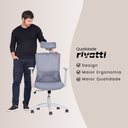 Ver imagem 6 de Cadeira de Escritório Ergonômica Nr17 Presidente Premium Dallas Office Cinza