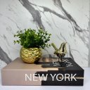 Ver imagem 3 de Livro decorativo New York + pássaro dourado + vaso cerâmico