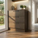 Ver imagem 1 de Balcão de Cozinha 3 Gavetas sem Tampo 80cm Lisboa Marrom/Avelã