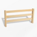 Ver imagem 2 de Grade Lateral de Proteção para Cama Infantil em Madeira Ideal para Quarto Infantil - Natural