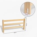 Ver imagem 3 de Grade Lateral de Proteção para Cama Infantil em Madeira Ideal para Quarto Infantil - Natural