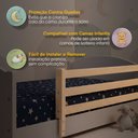 Ver imagem 4 de Grade Lateral de Proteção para Cama Infantil em Madeira Ideal para Quarto Infantil - Natural