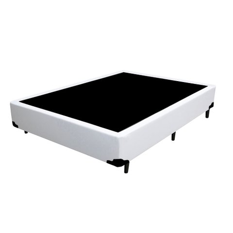 Cama Box Casal Anka Star Sintético Branco 40x138x188
