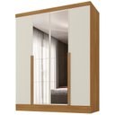 Ver imagem 2 de Guarda-Roupa 100% MDF 4 Portas 3 Gavetas com Espelhos Sevilha Yescasa Bege/Cinamomo/Off White